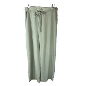 Forgotten Grace women Size XL pants Mint green Elastic waist drawstring Wide Leg